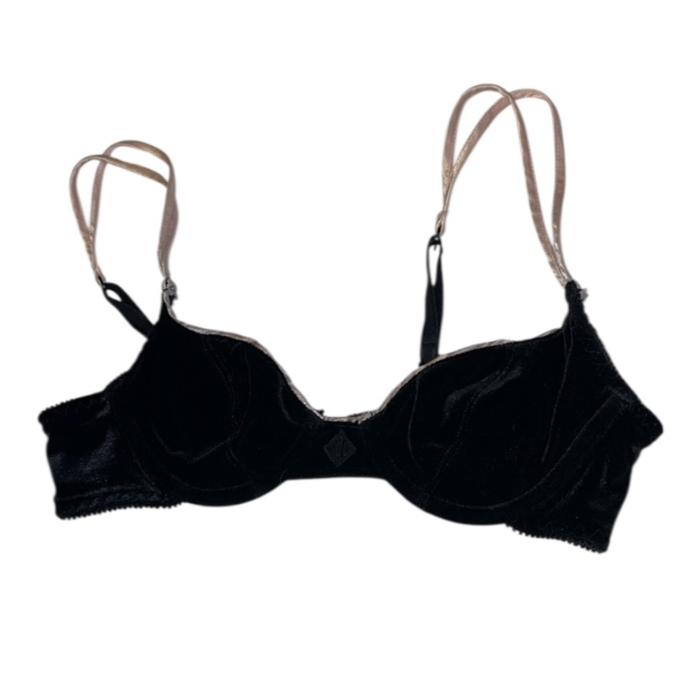 Ralph Lauren Vintage Black Velvet Bra - Women’s Size 34A - Picture 9 of 9